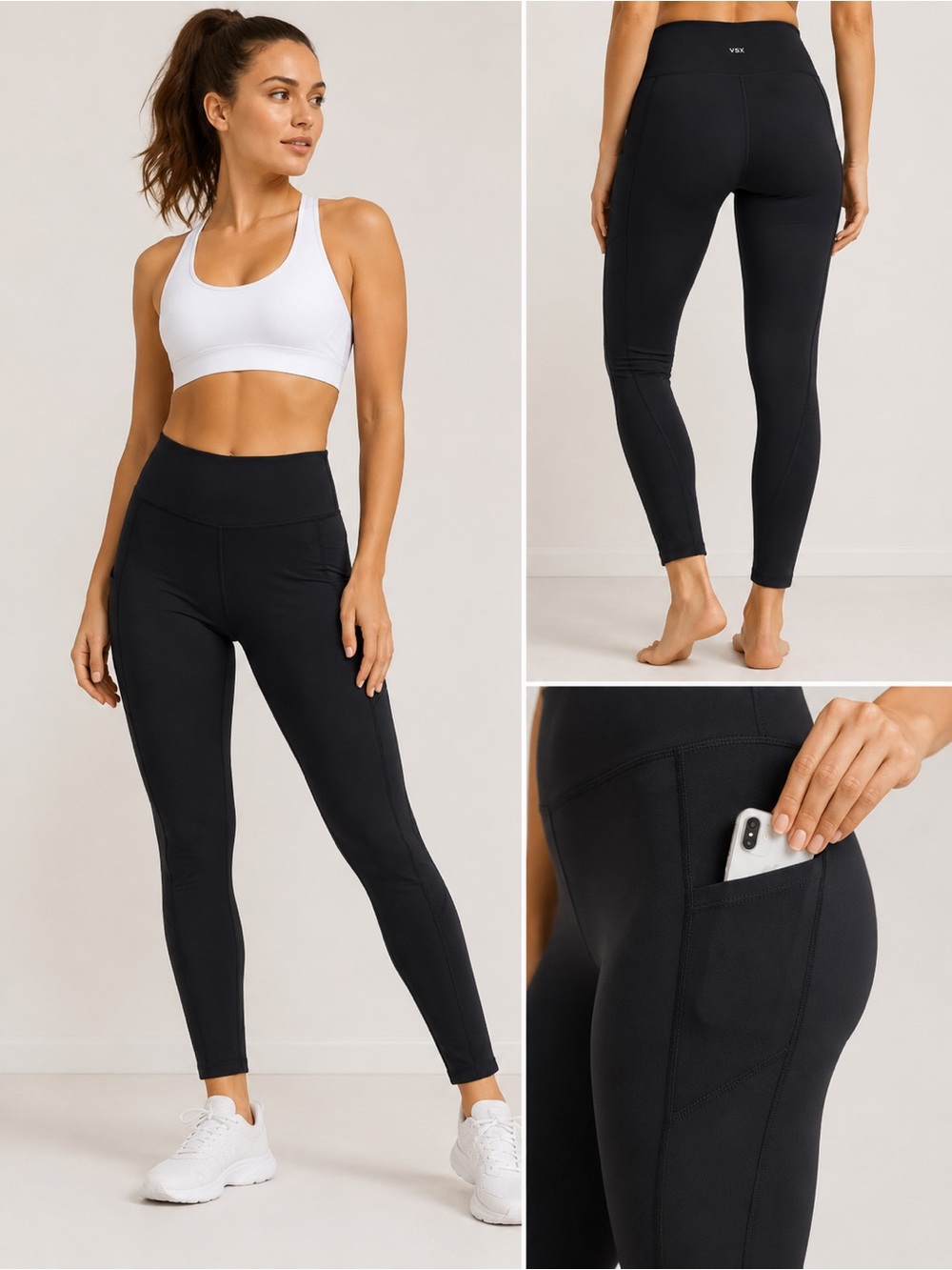 VSX by Victoria’s Secret Essential High-Rise Pocket Leggings | Black 27”, M size